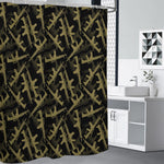 Military Guns Pattern Print Shower Curtain