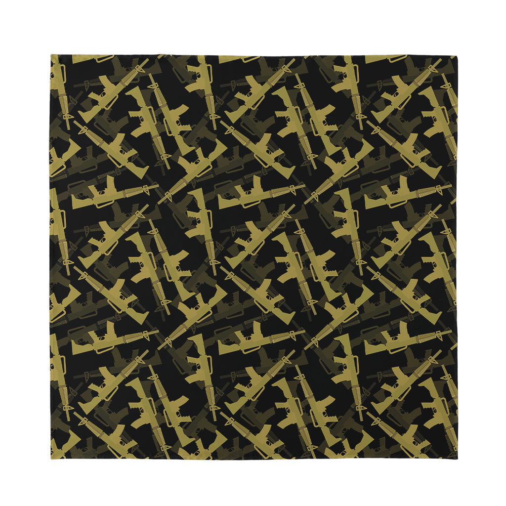 Military Guns Pattern Print Silk Bandana