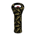 Military Guns Pattern Print Single Neoprene Wine Tote