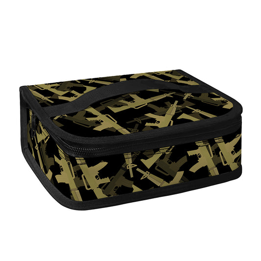 Military Guns Pattern Print Small Lunch Bag