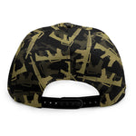 Military Guns Pattern Print Snapback Cap