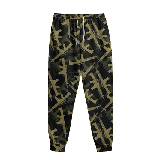 Military Guns Pattern Print Sweatpants