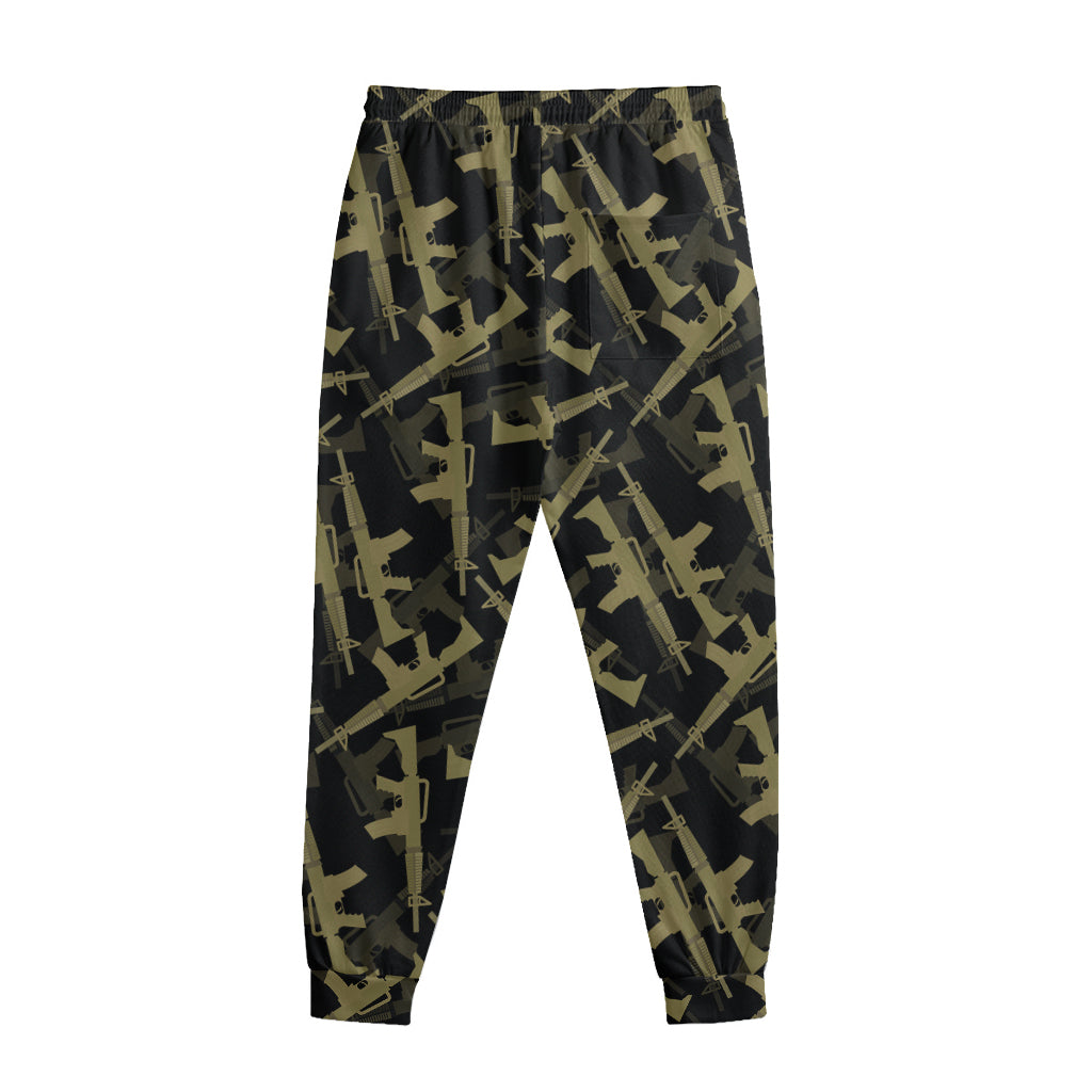 Military Guns Pattern Print Sweatpants