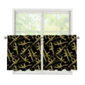 Military Guns Pattern Print Tier Curtains
