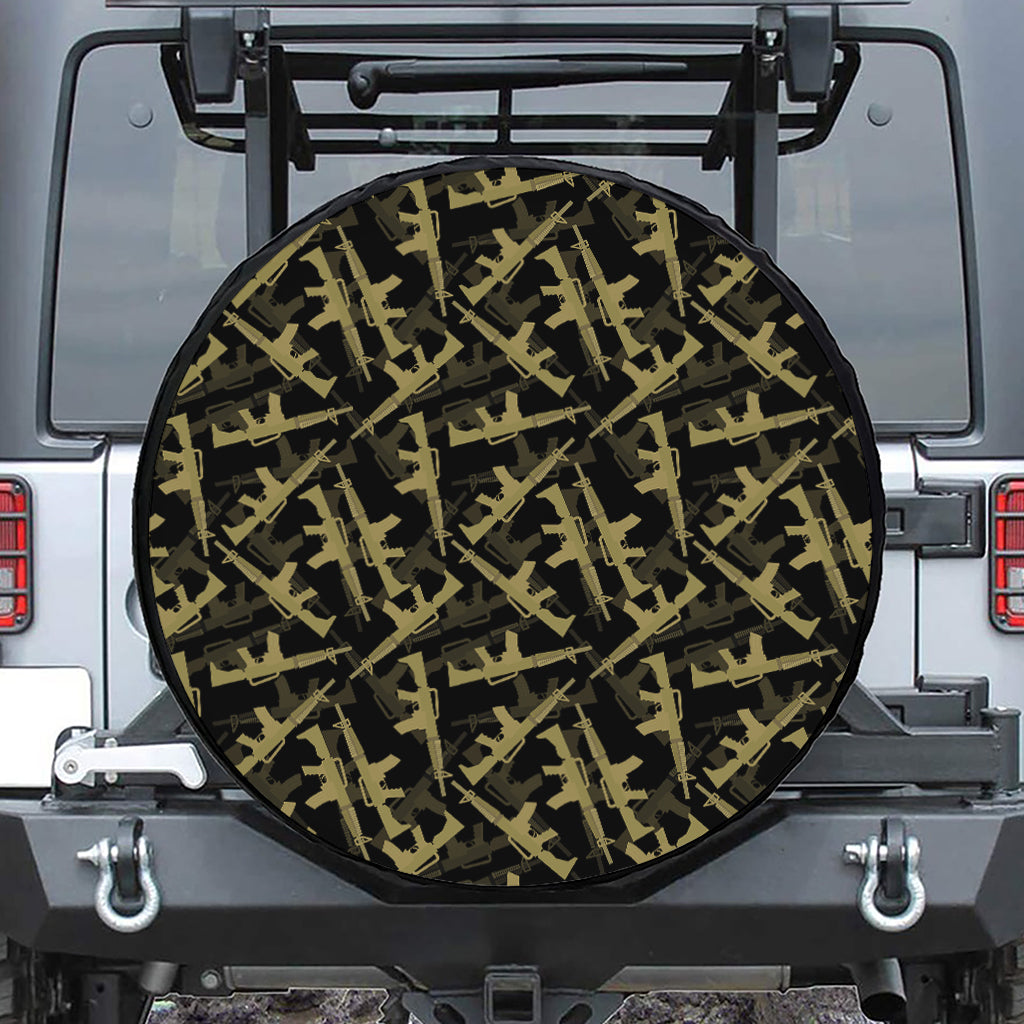 Military Guns Pattern Print Tire Cover