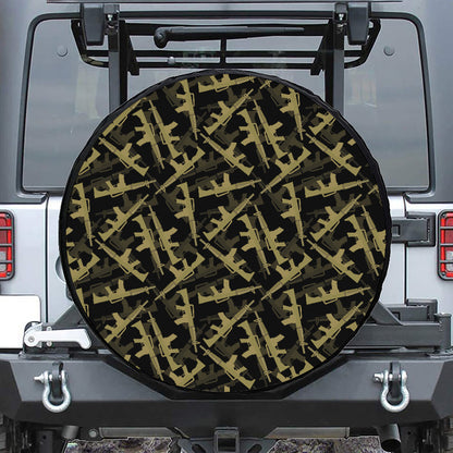 Military Guns Pattern Print Tire Cover