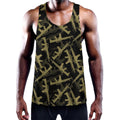 Military Guns Pattern Print Men's Workout Tank Top