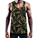 Military Guns Pattern Print Training Tank Top