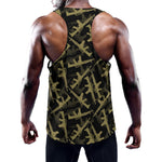 Military Guns Pattern Print Training Tank Top
