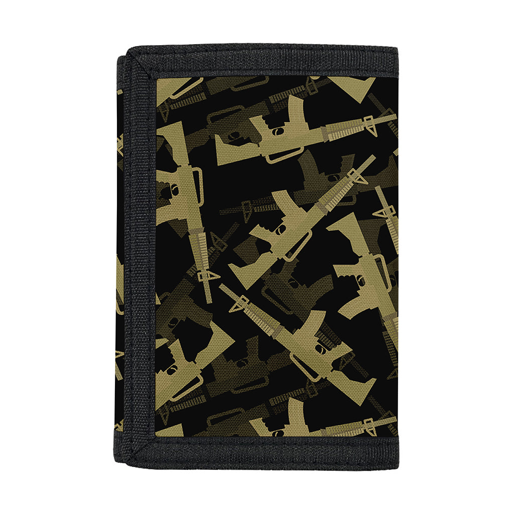 Military Guns Pattern Print Trifold Wallet