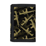 Military Guns Pattern Print Trifold Wallet