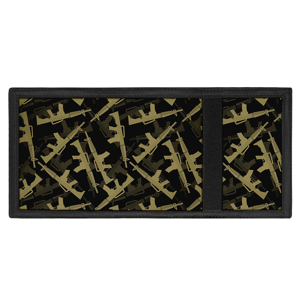 Military Guns Pattern Print Trifold Wallet