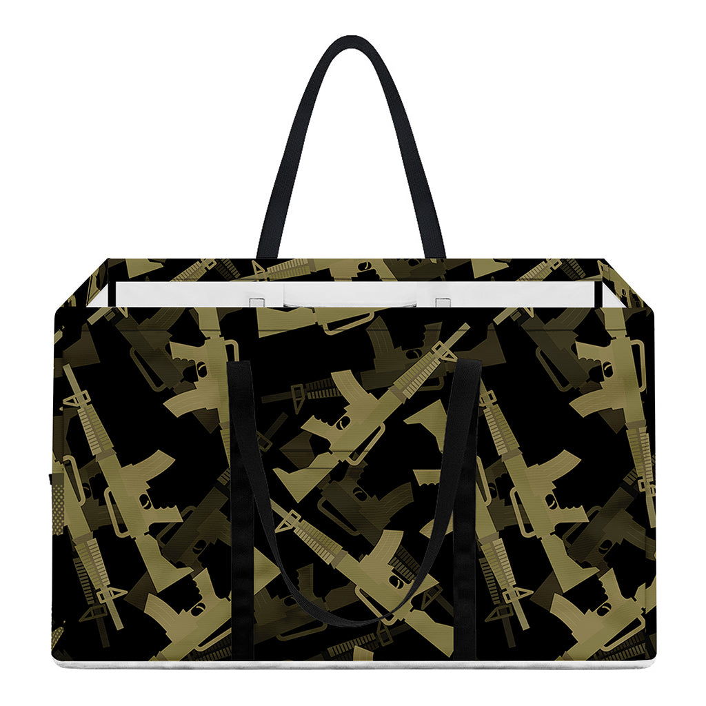 Military Guns Pattern Print Utility Tote Bag