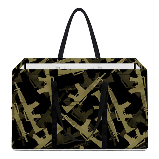 Military Guns Pattern Print Utility Tote Bag
