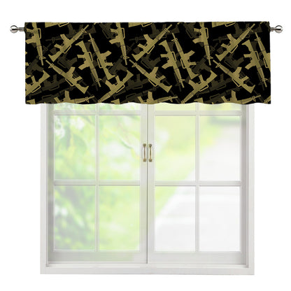 Military Guns Pattern Print Window Valance