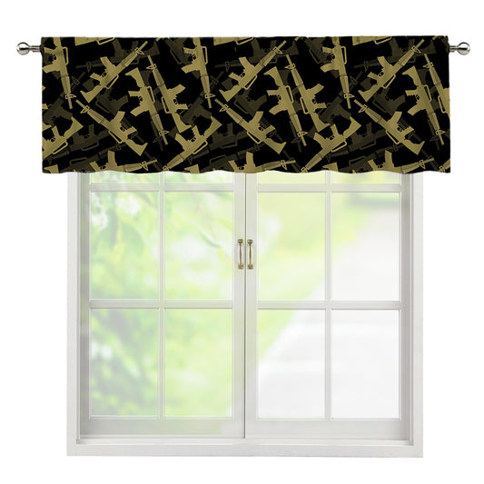 Military Guns Pattern Print Window Valance