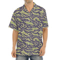 Military Tiger Stripe Camouflage Print Aloha Shirt