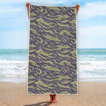 Military Tiger Stripe Camouflage Print Beach Towel