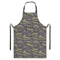 Military Tiger Stripe Camouflage Print Bib Apron With Pocket
