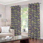 Military Tiger Stripe Camouflage Print Blackout Grommet Curtains