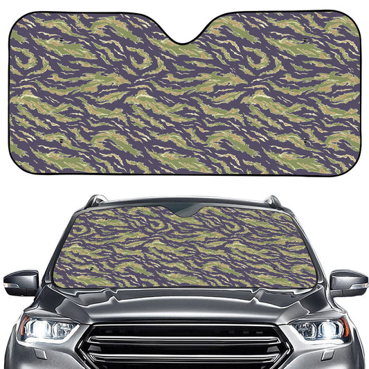 Military Tiger Stripe Camouflage Print Car Windshield Sun Shade