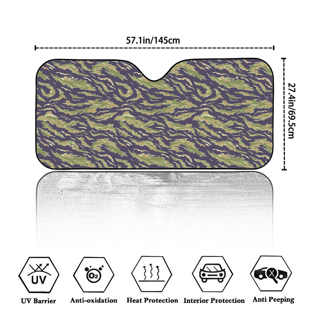 Military Tiger Stripe Camouflage Print Car Windshield Sun Shade
