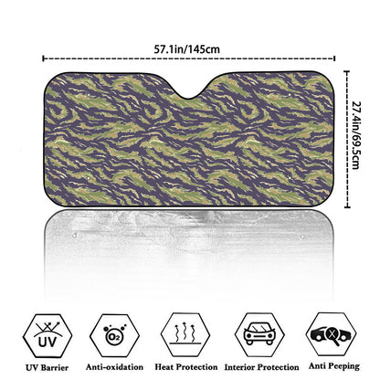 Military Tiger Stripe Camouflage Print Car Windshield Sun Shade