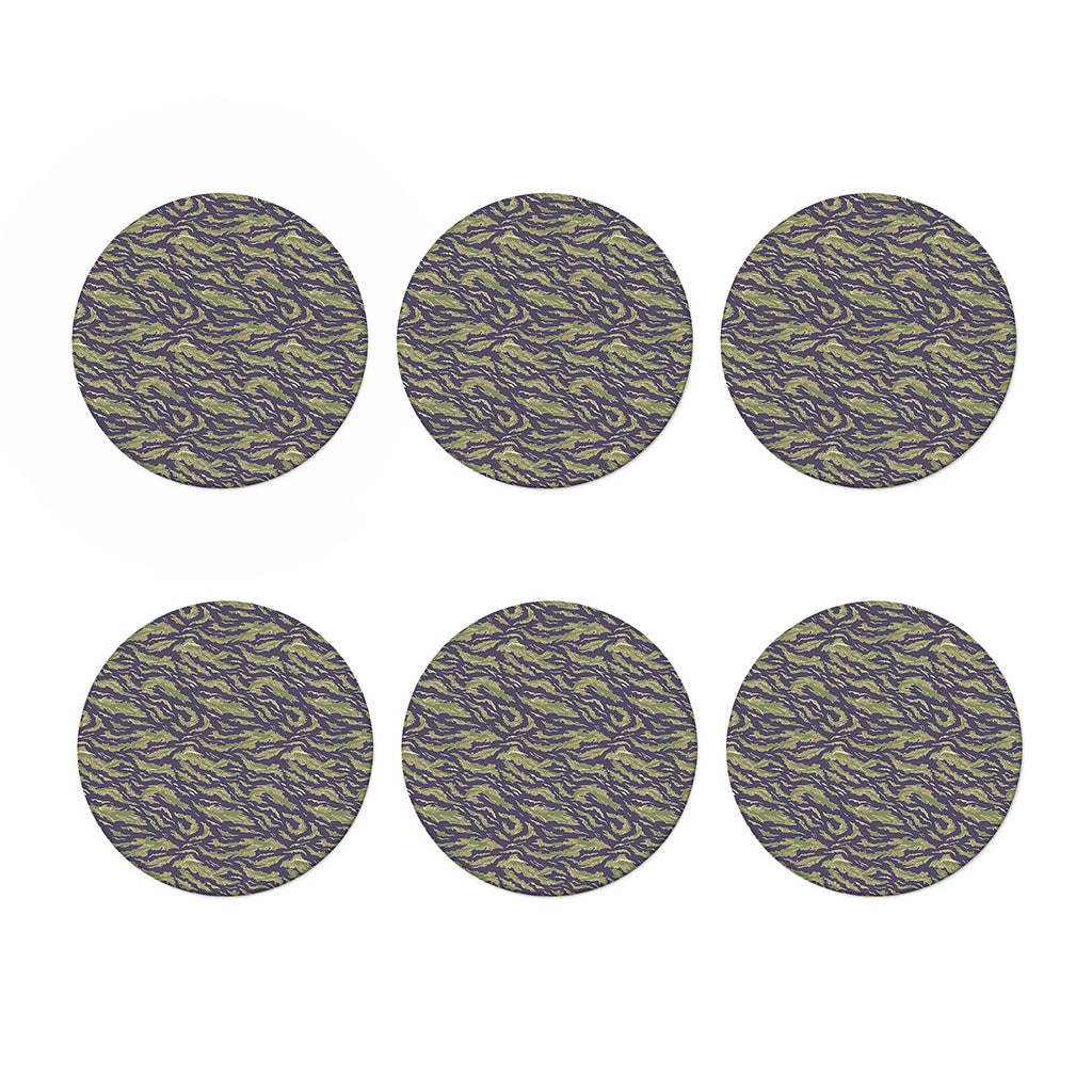 Military Tiger Stripe Camouflage Print Coaster Set