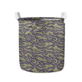 Military Tiger Stripe Camouflage Print Collapsible Laundry Basket