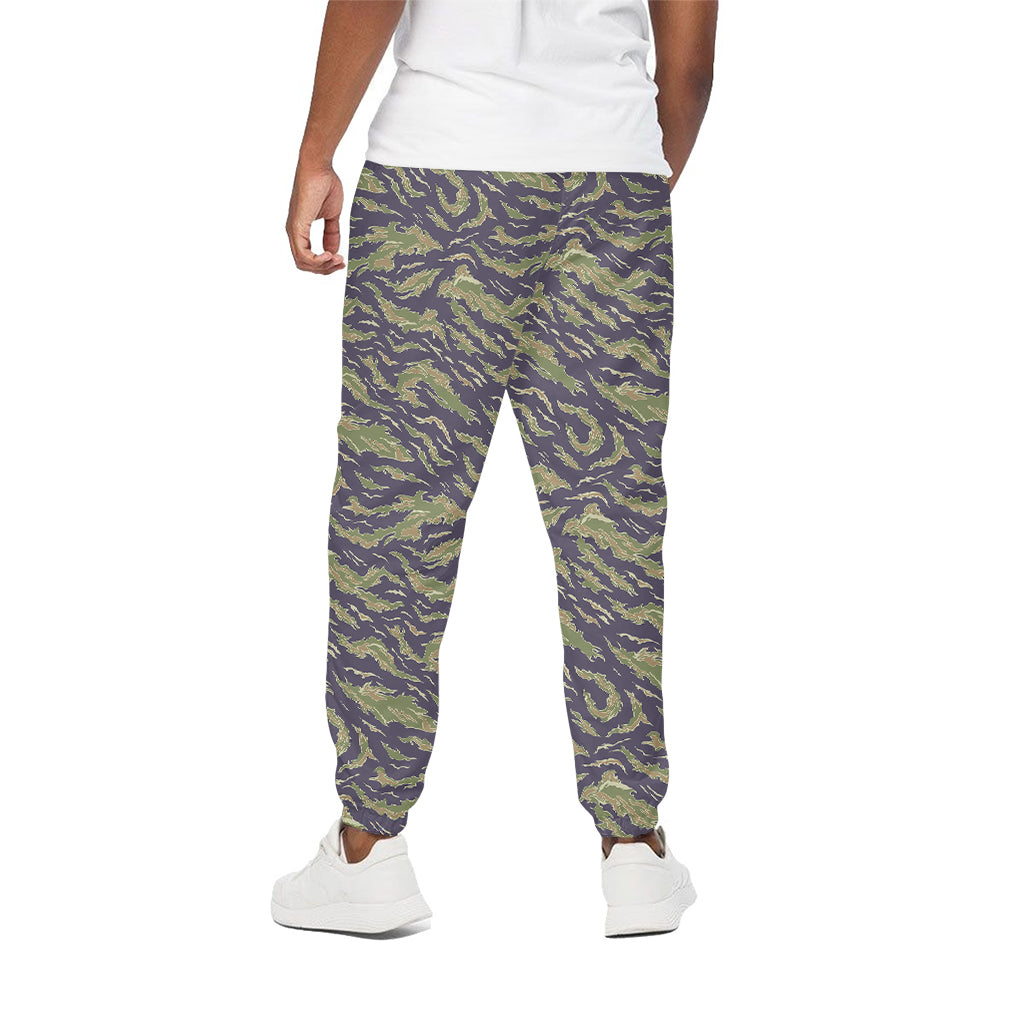 Military Tiger Stripe Camouflage Print Cotton Pants