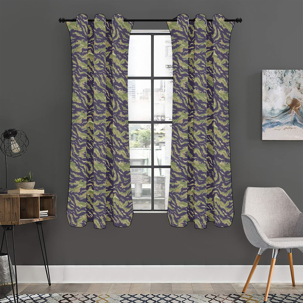 Military Tiger Stripe Camouflage Print Curtain