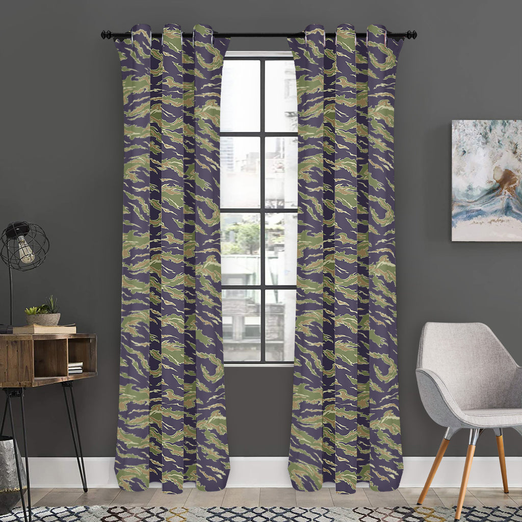 Military Tiger Stripe Camouflage Print Curtain