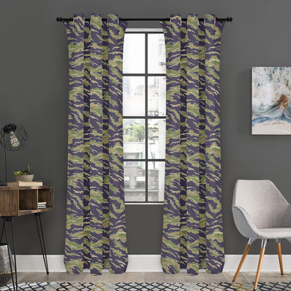 Military Tiger Stripe Camouflage Print Curtain