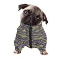 Military Tiger Stripe Camouflage Print Dog Zip Up Jacket