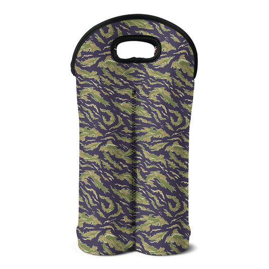 Military Tiger Stripe Camouflage Print Double Neoprene Wine Tote