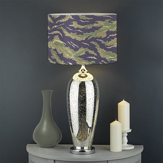 Military Tiger Stripe Camouflage Print Drum Lamp Shade