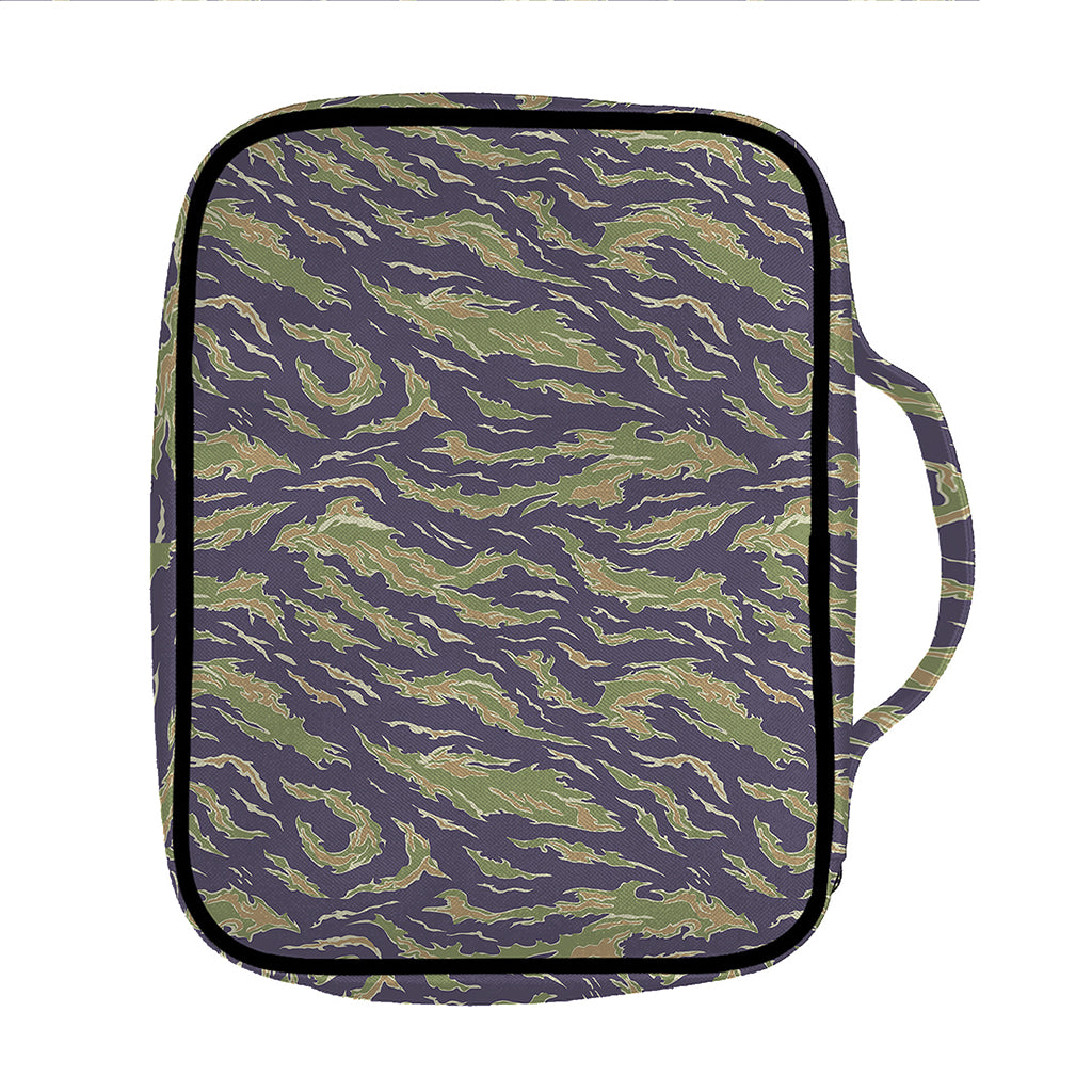 Military Tiger Stripe Camouflage Print Front Pocket Bible Bag