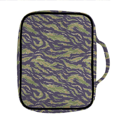 Military Tiger Stripe Camouflage Print Front Pocket Bible Bag