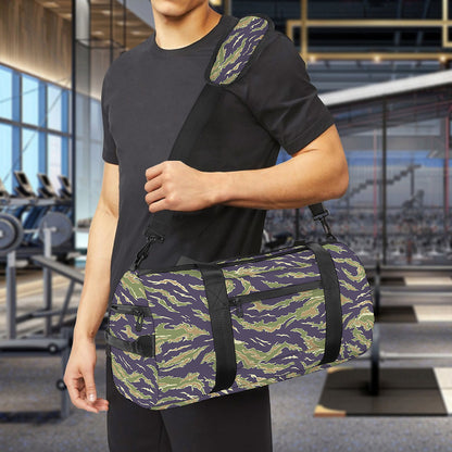 Military Tiger Stripe Camouflage Print Gym Bag