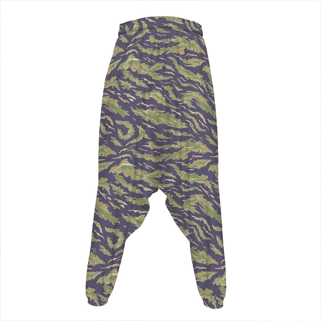 Military Tiger Stripe Camouflage Print Hammer Pants