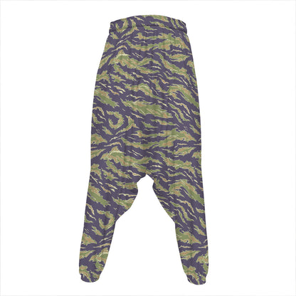 Military Tiger Stripe Camouflage Print Hammer Pants