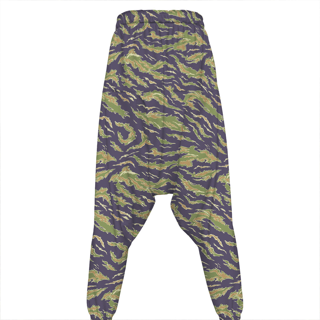 Military Tiger Stripe Camouflage Print Hammer Pants