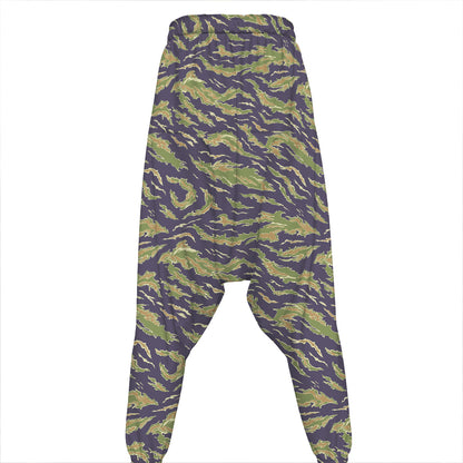 Military Tiger Stripe Camouflage Print Hammer Pants