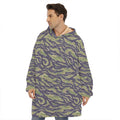 Military Tiger Stripe Camouflage Print Hoodie Blanket