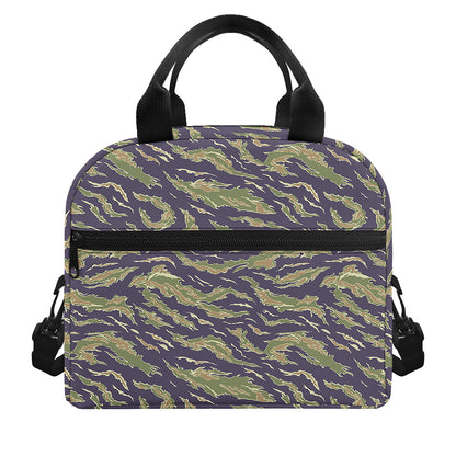 Military Tiger Stripe Camouflage Print Insulated Lunch Bag