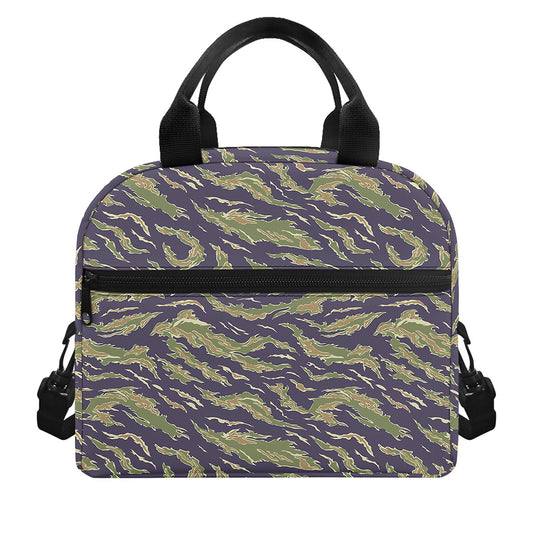 Military Tiger Stripe Camouflage Print Insulated Lunch Bag