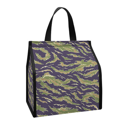 Military Tiger Stripe Camouflage Print Insulated Lunch Tote