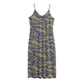 Military Tiger Stripe Camouflage Print Jersey Midi Cami Dress