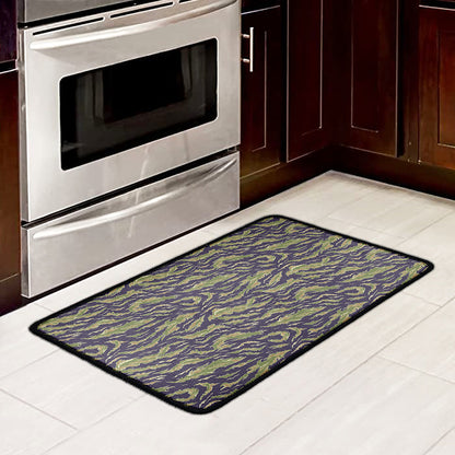Military Tiger Stripe Camouflage Print Kitchen Mat
