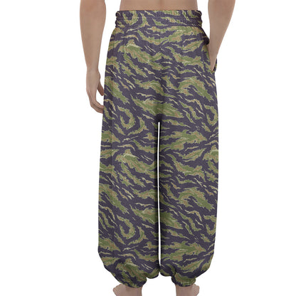 Military Tiger Stripe Camouflage Print Lantern Pants